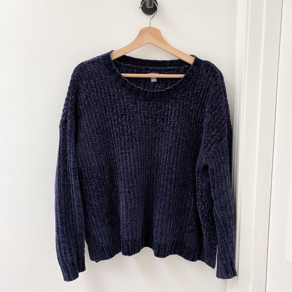 Aerie Blue Chenille Sweater